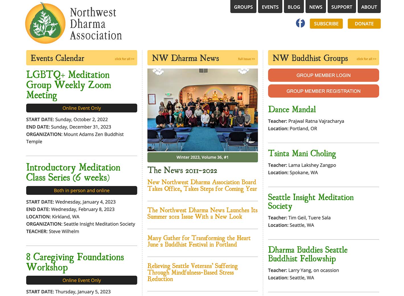 Northwest Dharma News