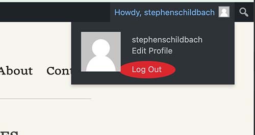 WordPress Log Out